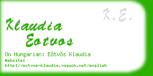 klaudia eotvos business card